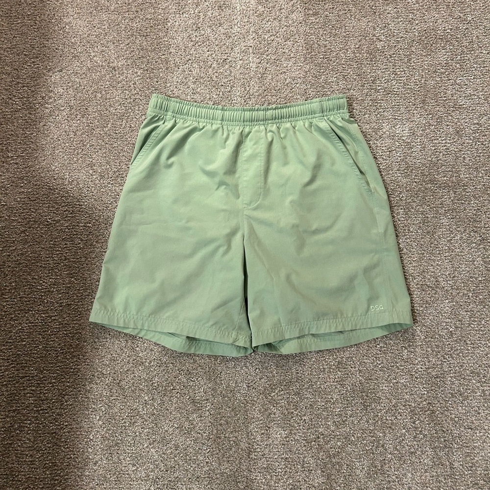 DSG Green Athletic Shorts with Elastic Waistband